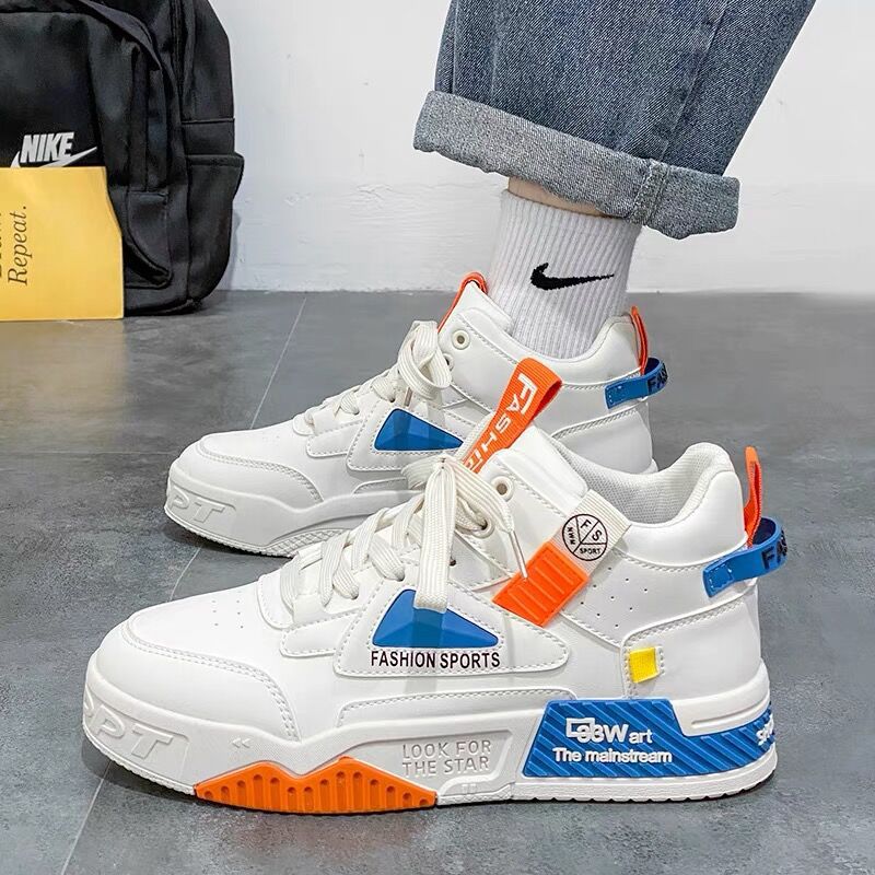 INSTOCK- Men's new breathable high-top thick-soled casual shoes