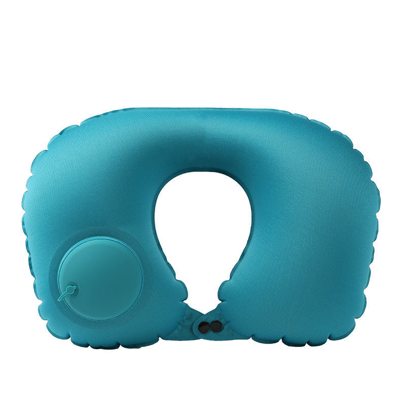 Portable U-Shaped Inflatable Travel Neck Pillow