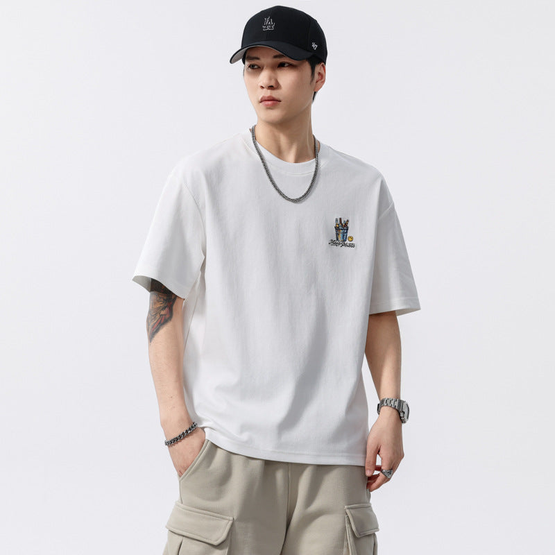 Trendy Printed Loose Crewneck T-Shirt