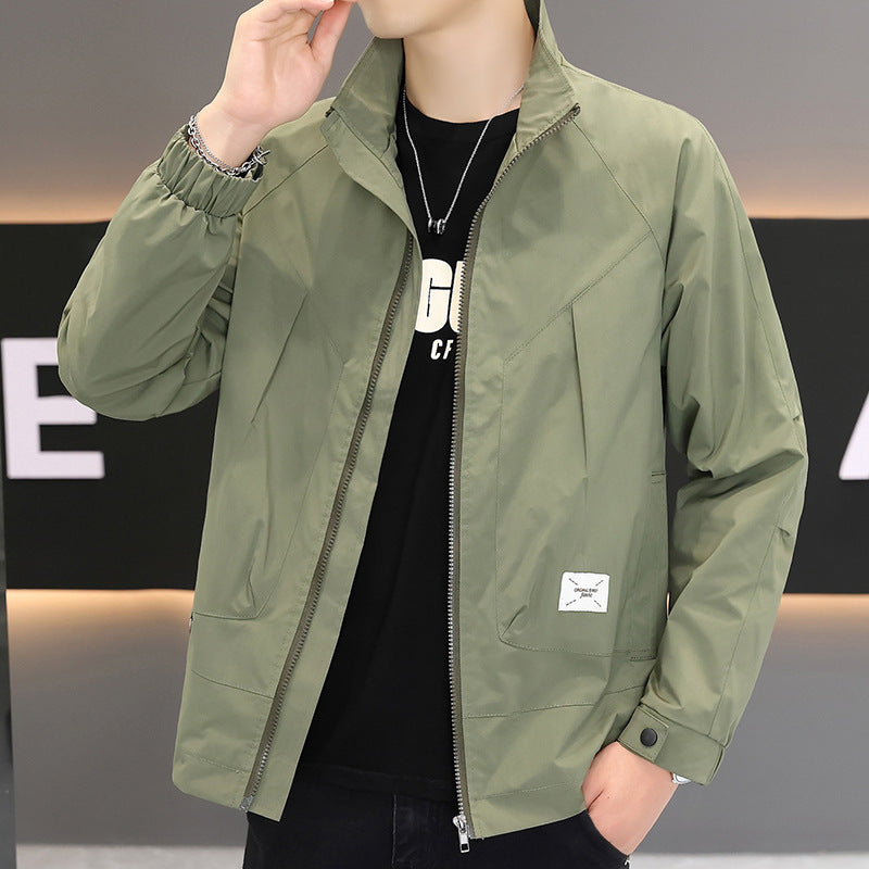 STOCK-Men's Casual Cardigan Jacket with Modern Collar Design