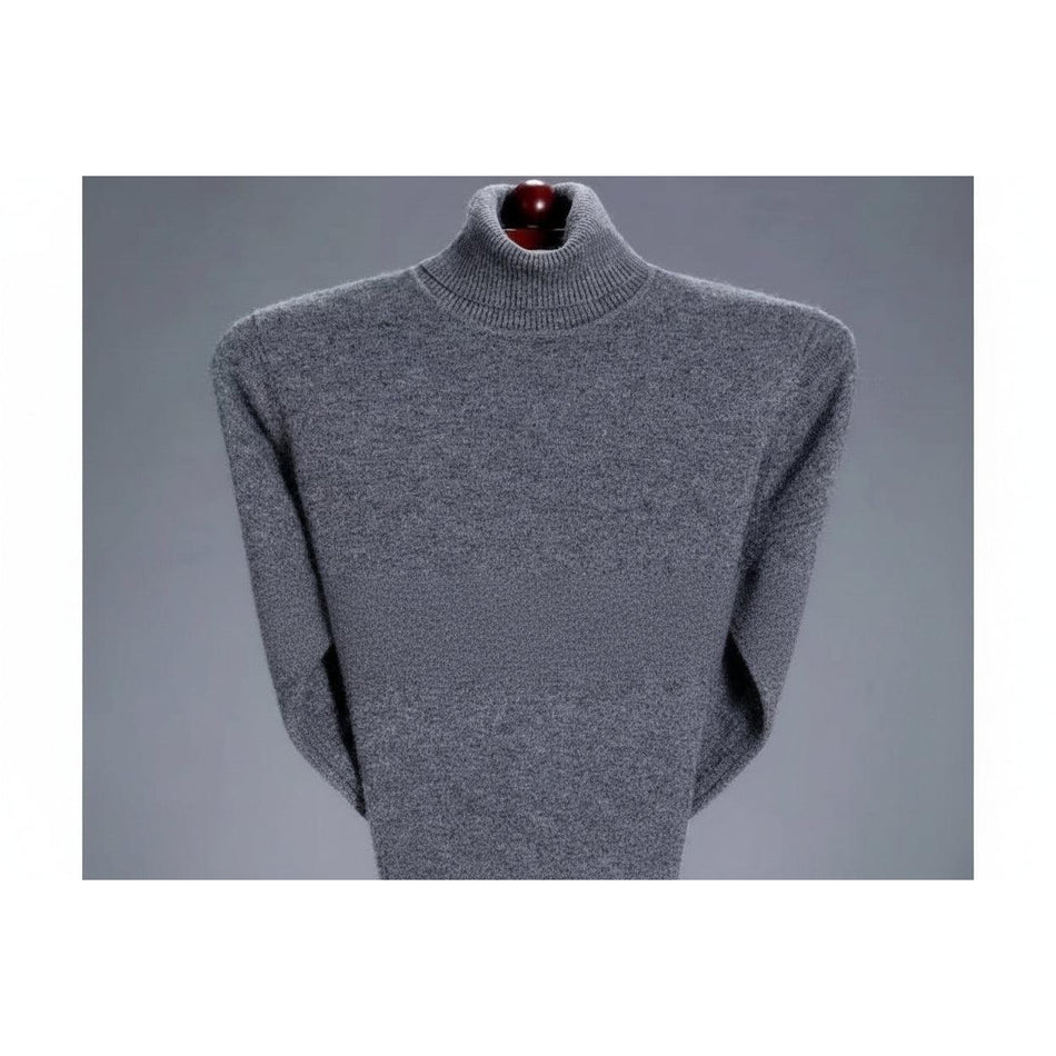 Men’s Thickened Turtleneck Wool Sweater – Winter Knit