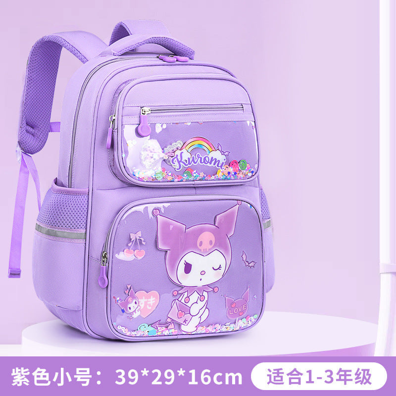 Cute Cartoon Waterproof School Backpack for Girls with Spine