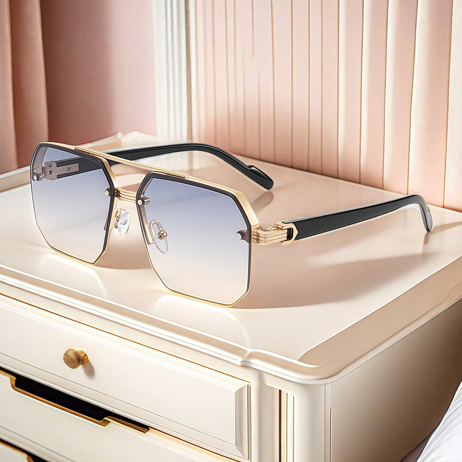 Big Face Slim Square Sunglasses | Anti-UV 2025