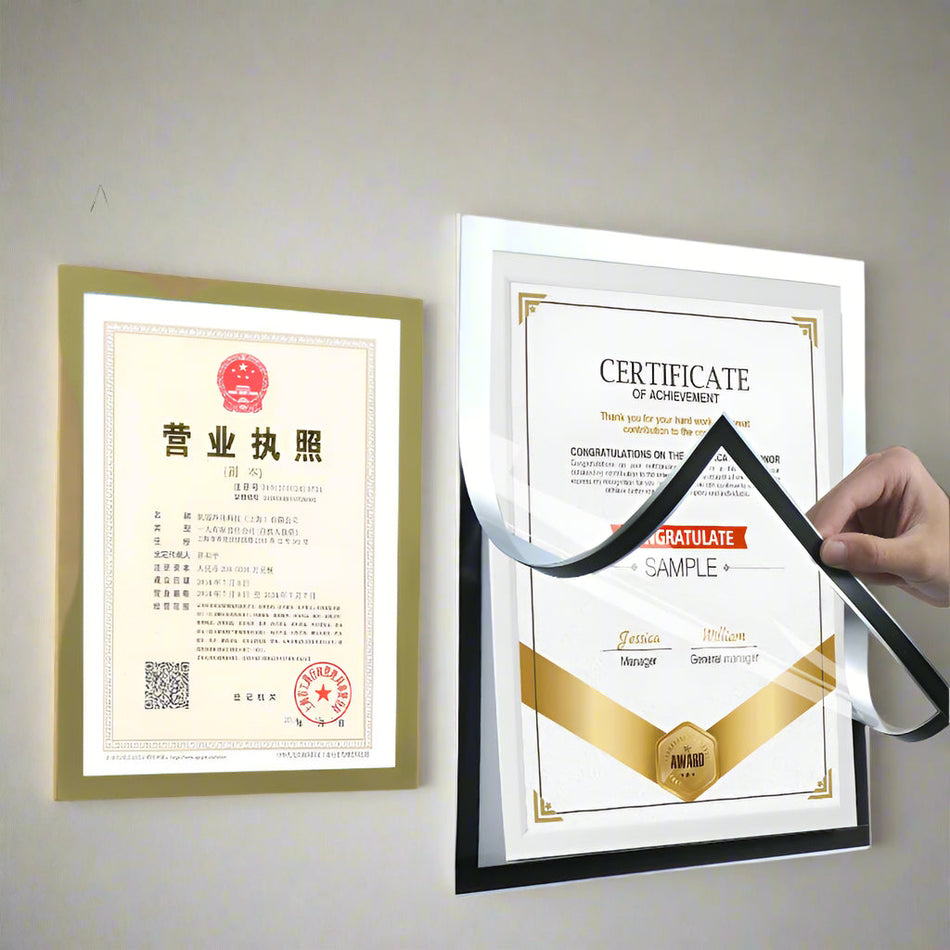 Magnetic Award & Poster Frame – Easy Mounting