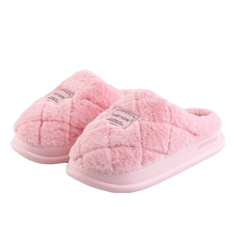 Fluffy Cotton Home Slippers Non-Slip 2024