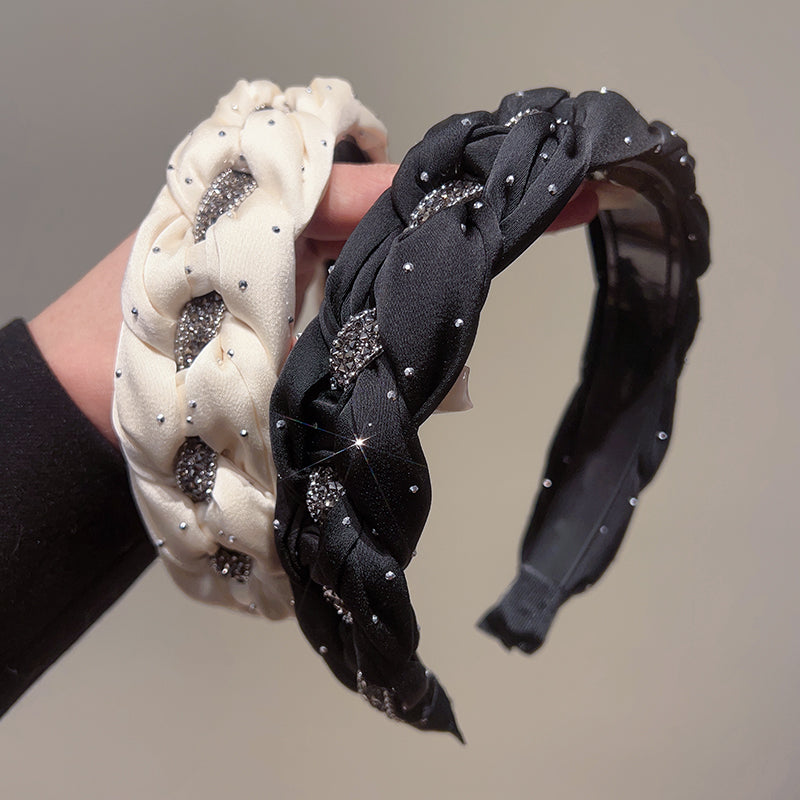 Elegant Rhinestone Hairband – Chanel Style Crystal Headband