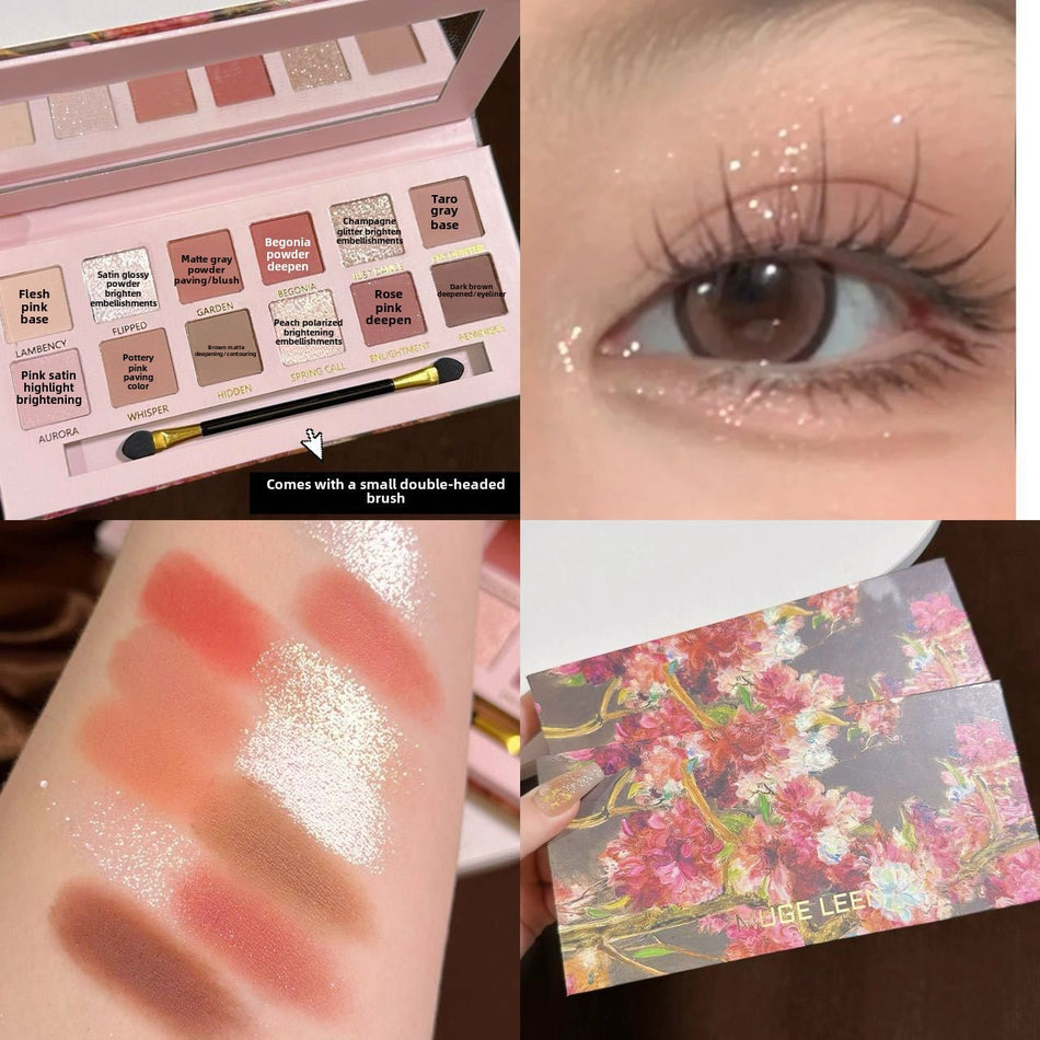 MUGE LEEN Begonia Flower 12-Color Eyeshadow Palette