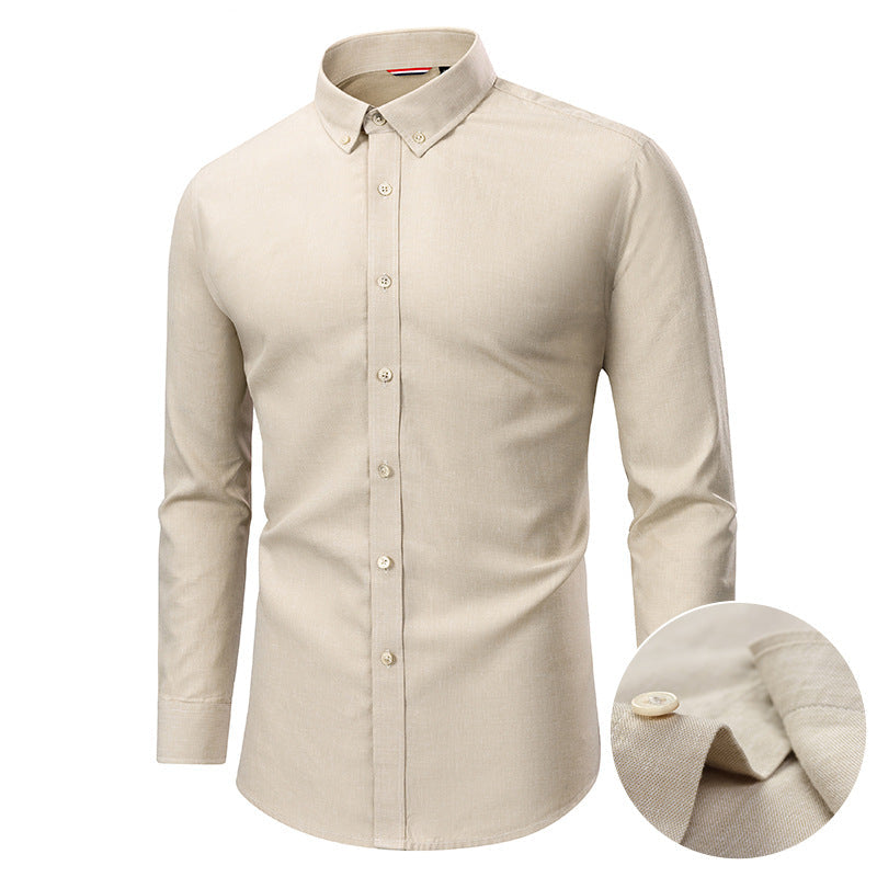 Cloud Yarn White men's casual shirt - button-up design with relaxed comfortable fit