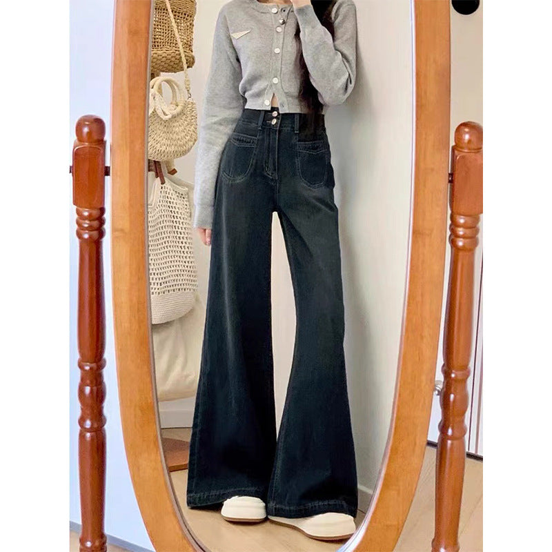Plus Size High-Waist Wide-Leg Jeans