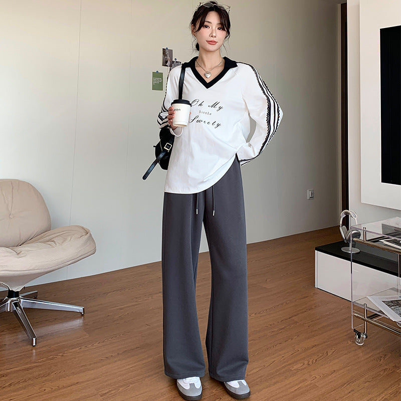 Yellow Two-Way High-Waist Wide-Leg Pants Women