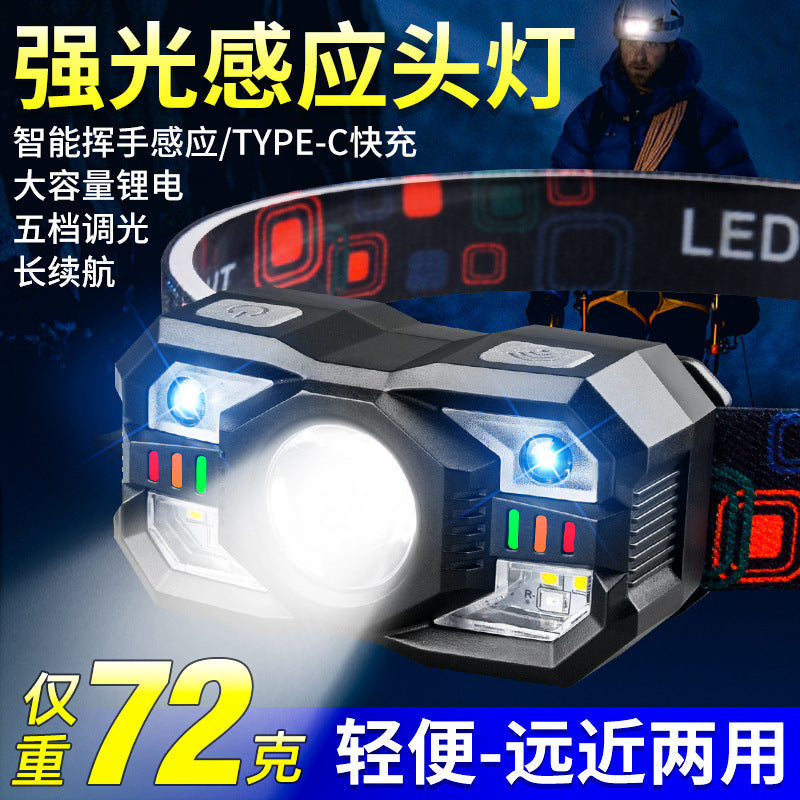 New LED Headlight Ultra-Long Battery USB Charging Outdoor