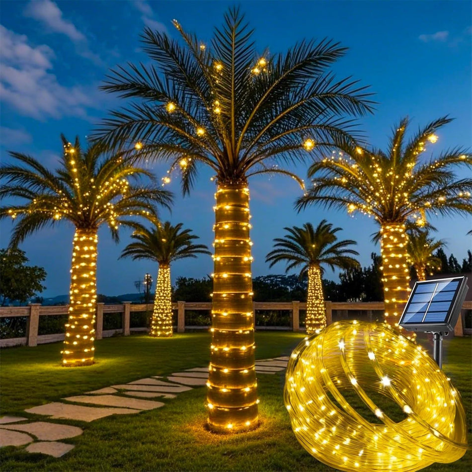 Solar Rainbow Tube Lights Outdoor Garden LED String