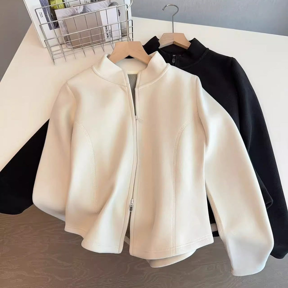 Slim Fit Polar Fleece Double-Faced Jacket