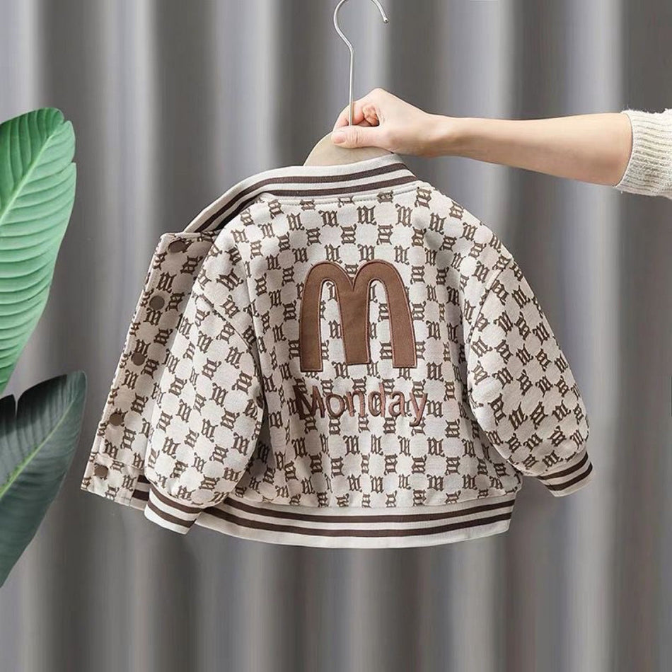 2024 Kids’ Autumn Jackets Boys Trendy Street Baseball Coat