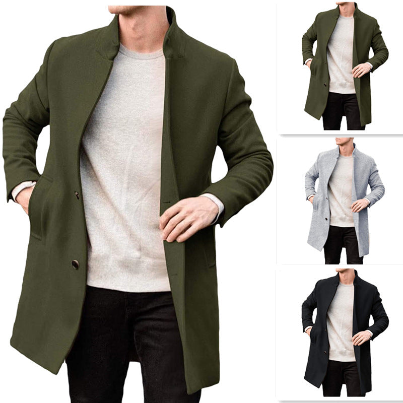 2023 Thick Woolen Men’s Autumn Winter Coat