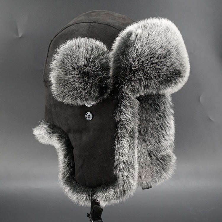 Men’s Thickened Wool Lei Feng Hat Winter Cold-Proof Ear