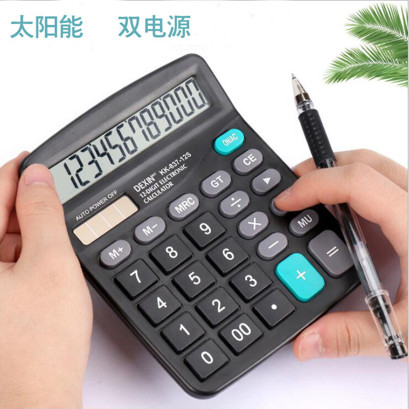 837 Solar Dual-Power 12-Bit Calculator