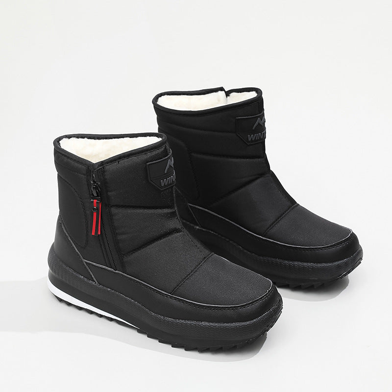 Men’s Plus-Size Fleece-Lined Waterproof Snow Boots