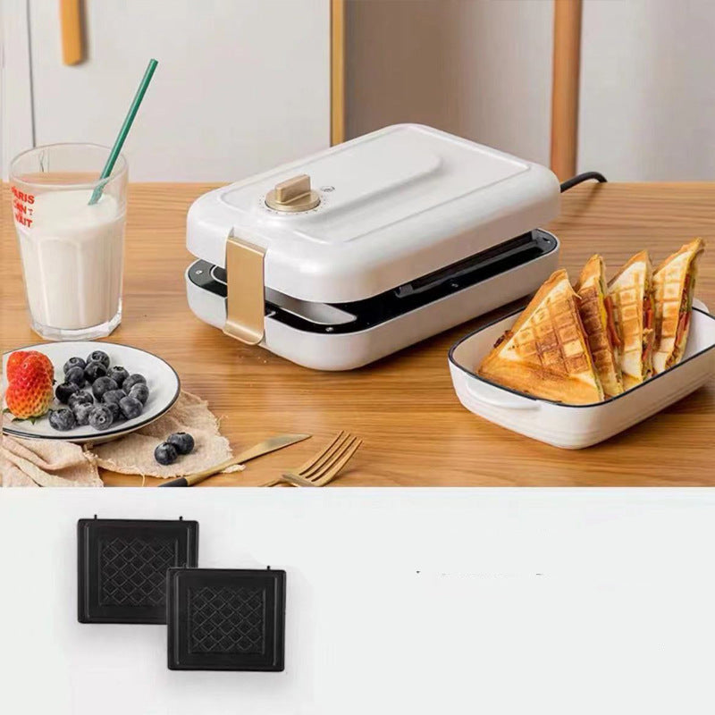Multifunctional Sandwich & Waffle Maker with Detachable Tray