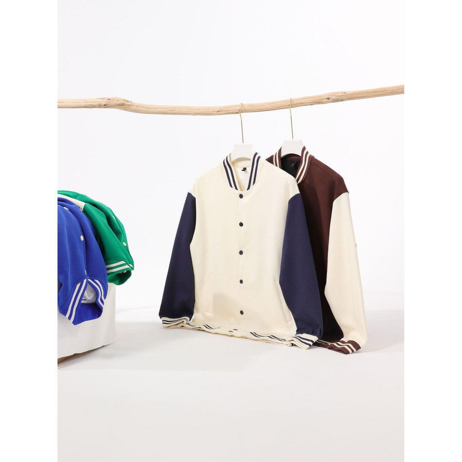 Men's Autumn-Winter 380g Heavy Cotton Baseball Sweater Coats
