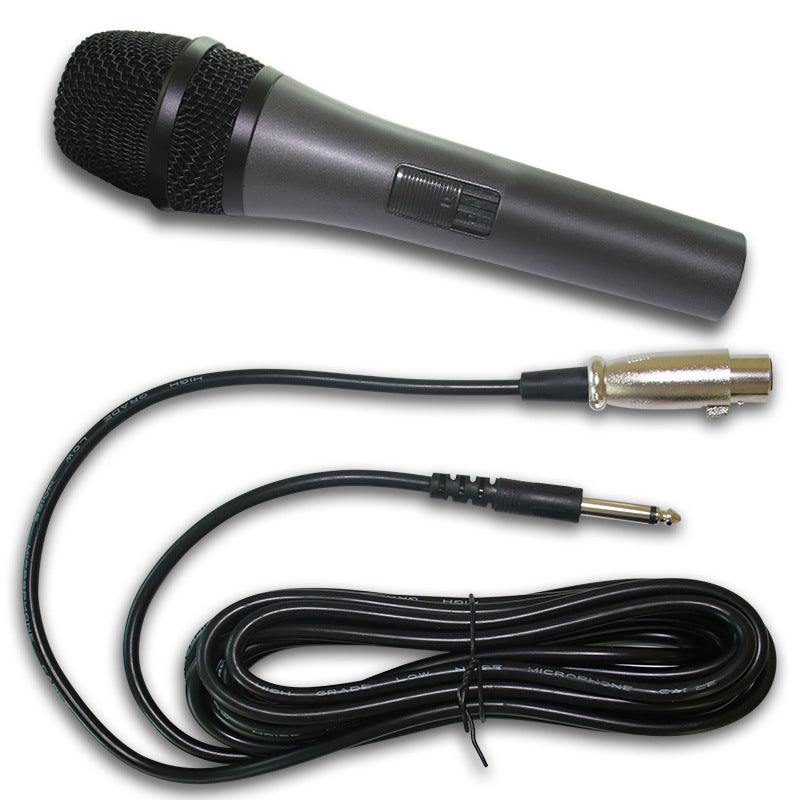 All-Metal Wired Dynamic Mic – Durable Handheld Karaoke & Live Mic
