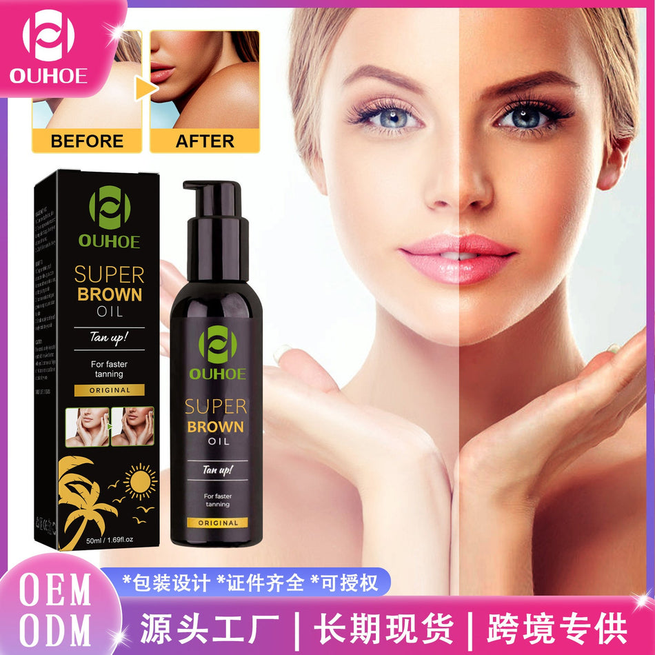 Ouhoe Blackening Oil – Self-Tanning Dark Bronze Moisturizing Body
