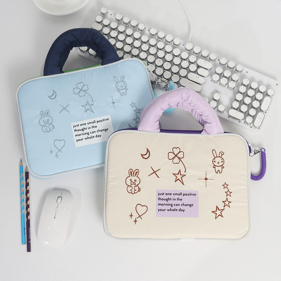 Fashion Embroidered Shockproof Laptop Pouch 14 Inch