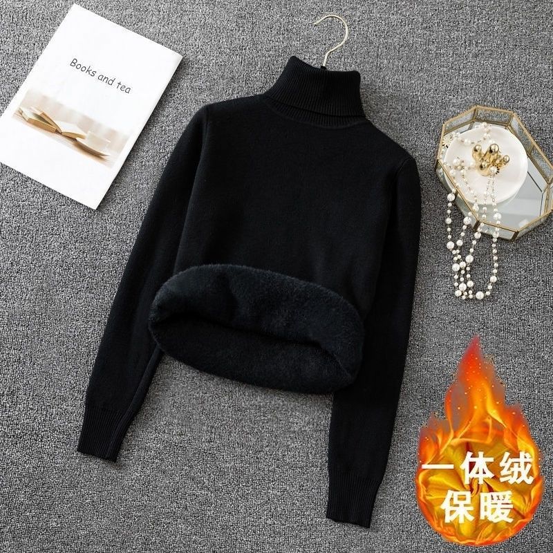 Women’s Plus Velvet Turtleneck Sweater