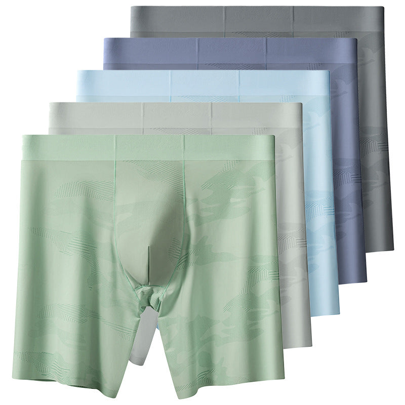 Plus Size Men’s Breathable Long Boxer Shorts