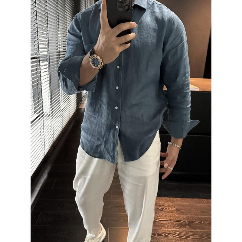 INSTOCK-Linen Casual Lightweight Breathable Men's Long Sleeve