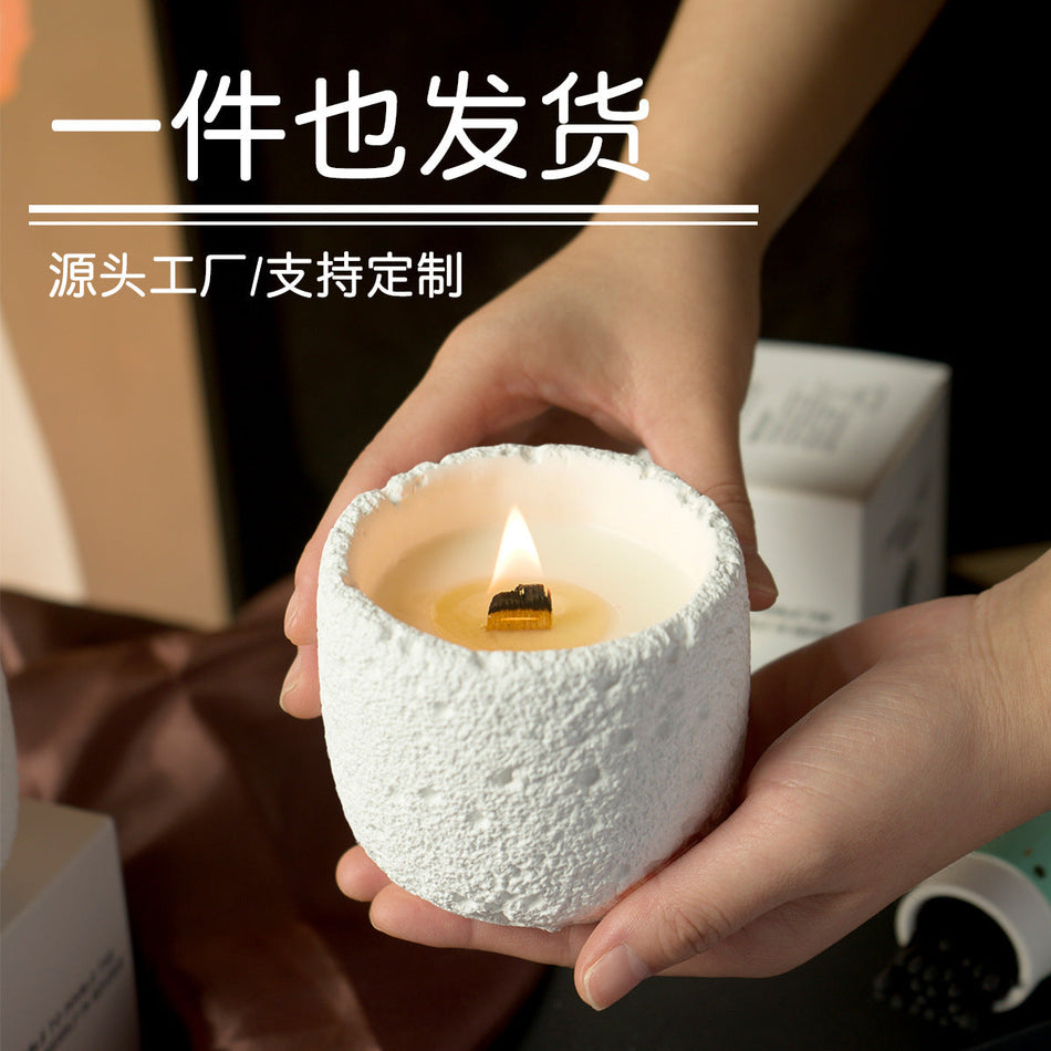 Creative Gypsum Cup Aromatherapy Candle Hand Gift