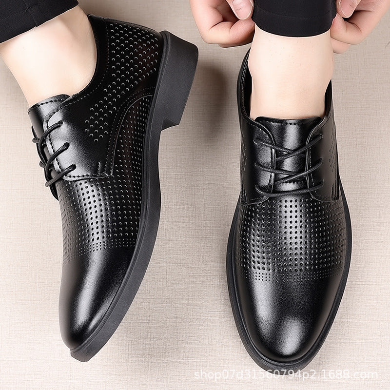 Men’s Summer Mesh Leather Formal Shoes