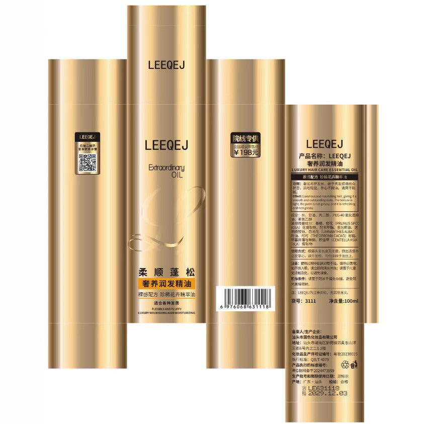 LEEQEJ Gold Hair Oil – Repair for Damaged & Dry Hair