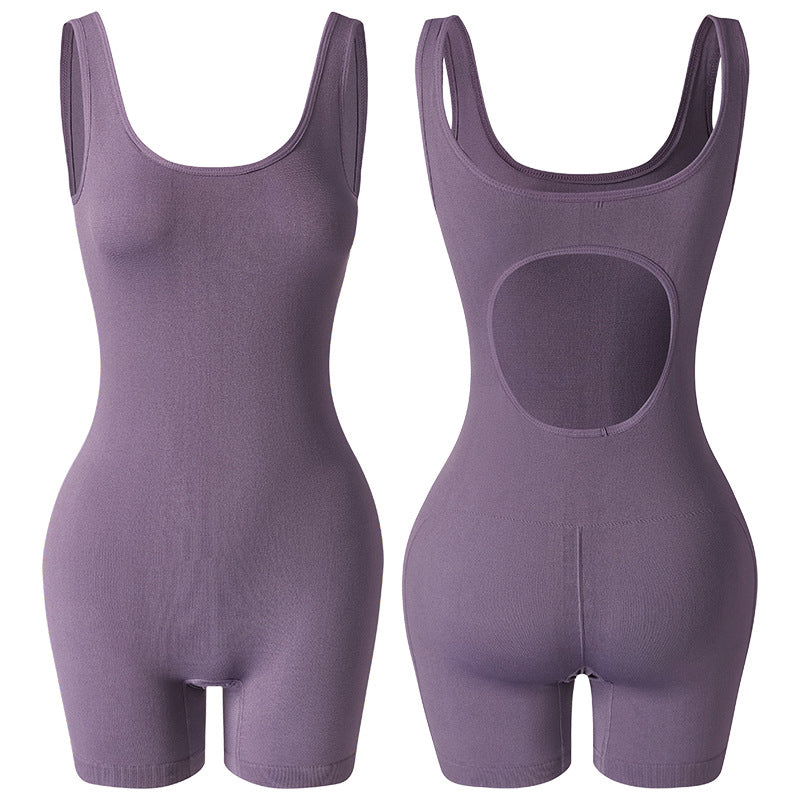 Body shaping sports jumpsuit for women tight hip lifting