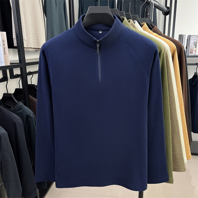 INSTOCK-Men’s Half-Zip Stand Collar Sweater – Autumn Winter