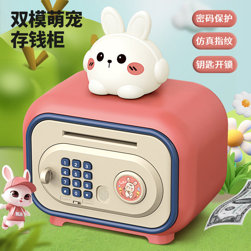 Children’s Cartoon Piggy Bank – Auto Roll & Dual Unlock