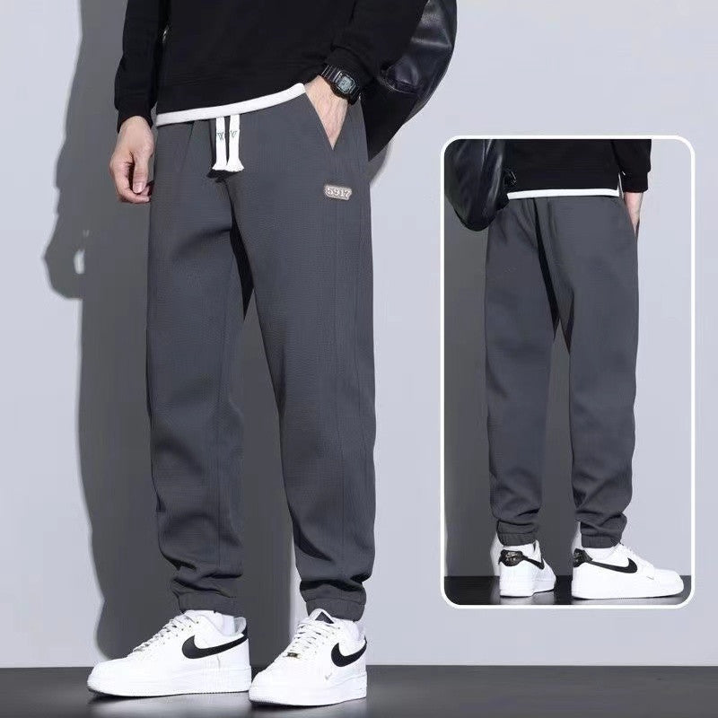 STOCK-Japanese Style Men’s Activewear Fleece-Lined Warm Pants