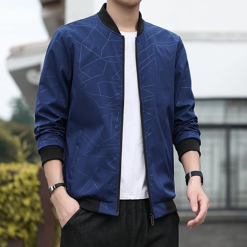 STOCK-Korean-Style Casual Mens Baseball Jacket 2025
