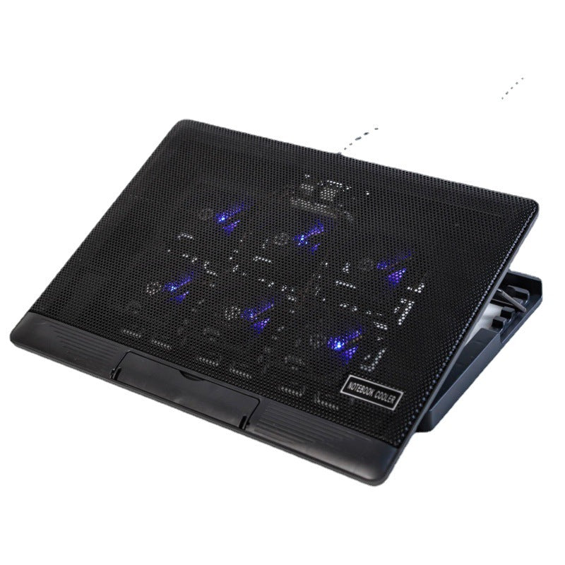 6-Fan Adjustable Laptop Cooler Pad (14–16 Inch)
