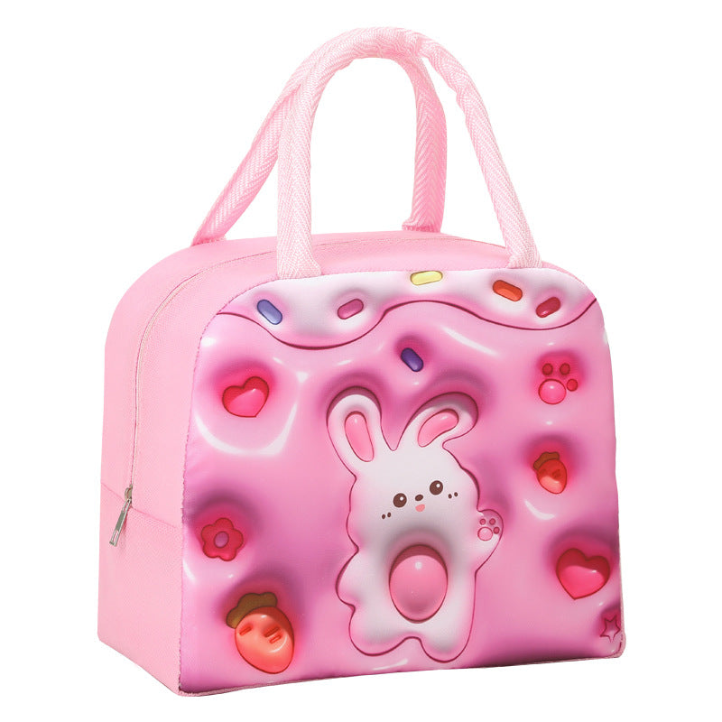 Kids Cartoon Insulated Lunch Bag with Aluminum Foil Lining
