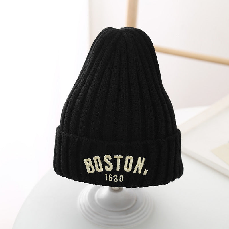 INS Korean Children’s Wool Hat – Simple Knitted Winter Beanie for