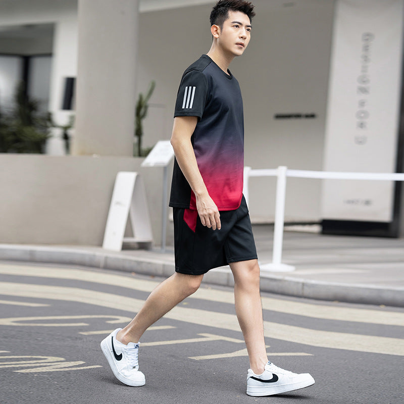 Men’s Ice Silk Sportswear Set – Quick-Dry & Plus Size