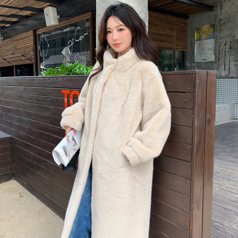 Korean Style Long Woolen Coat for Women