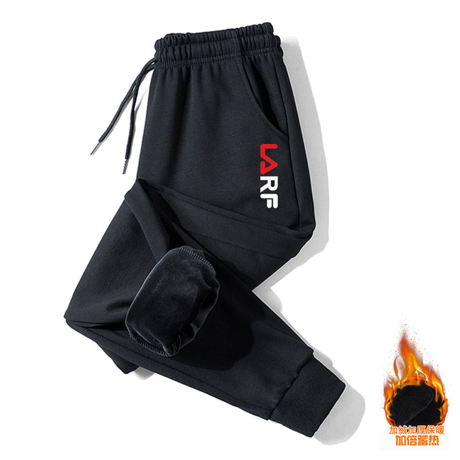 Men’s Fleece-Lined Thickened Harem Jogger Sweatpants Winter
