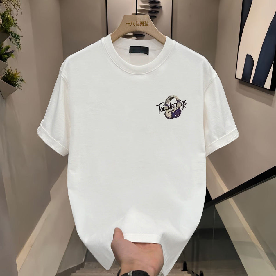 STOCK-Men’s Heavy Cotton Short Sleeve T-Shirt – Loose Street Fit
