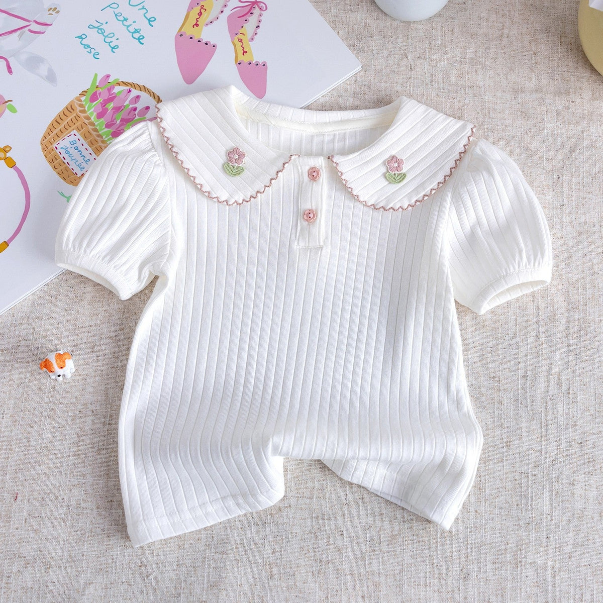 Girls Pure Cotton T-Shirt – Simple All-Match Summer Top – T-Shirts – Image 10