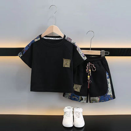 Boys 2024 Summer Casual Sports Two-Piece Set – Summer Kids Fashion Nepal | Tudoholic