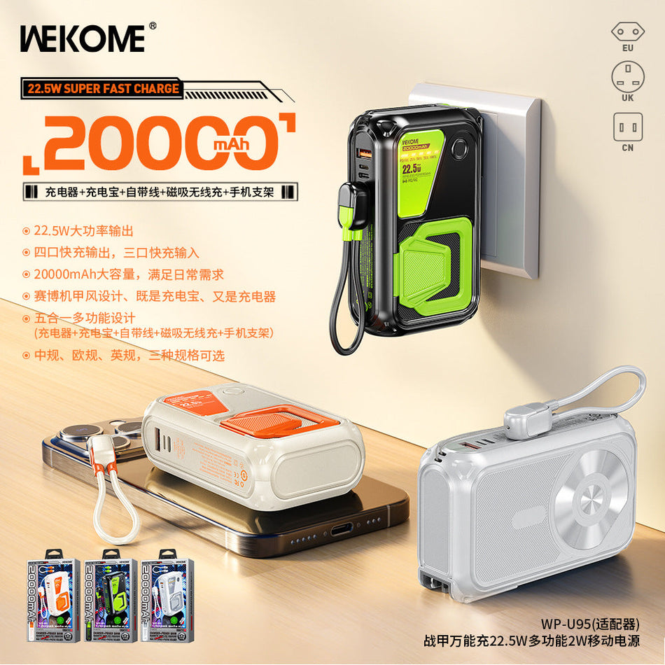 Power Bank 20000 Mah Ac Wireless Magnetic 22.5W Fast Charging