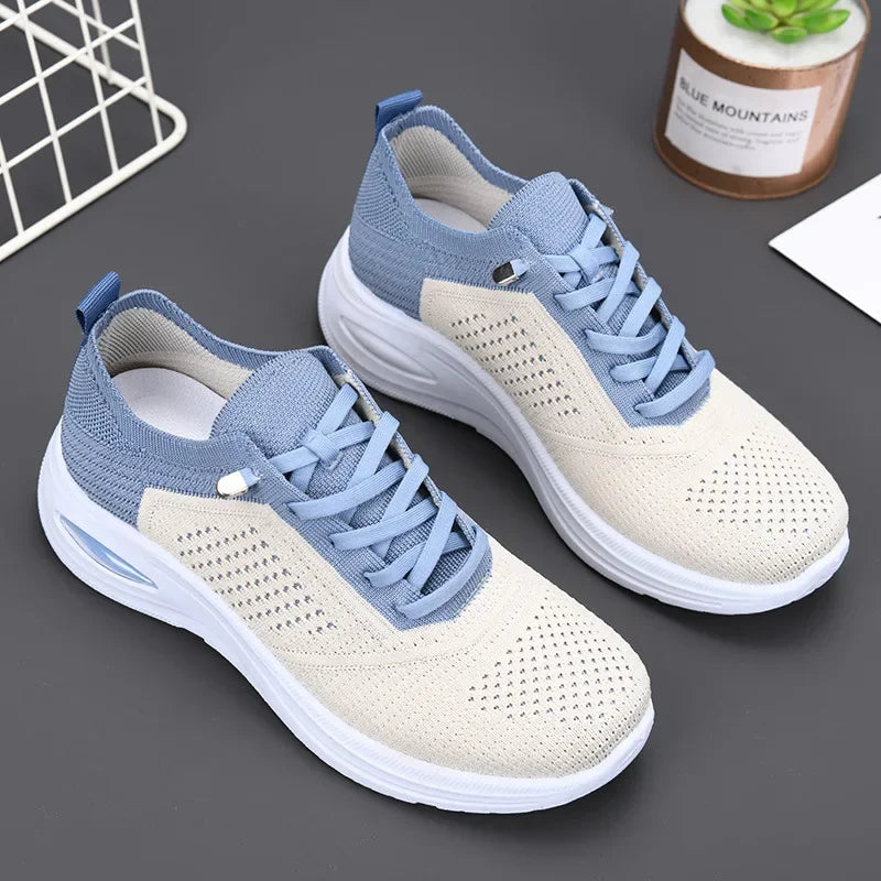 INSTOCK- 2025 Women’s Casual Lace-Up Socks Sneakers – Soft Sole
