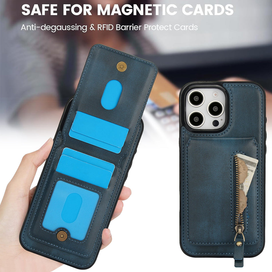 iPhone 16 Pro Max Magnetic Zipper Case w/ Magsafe
